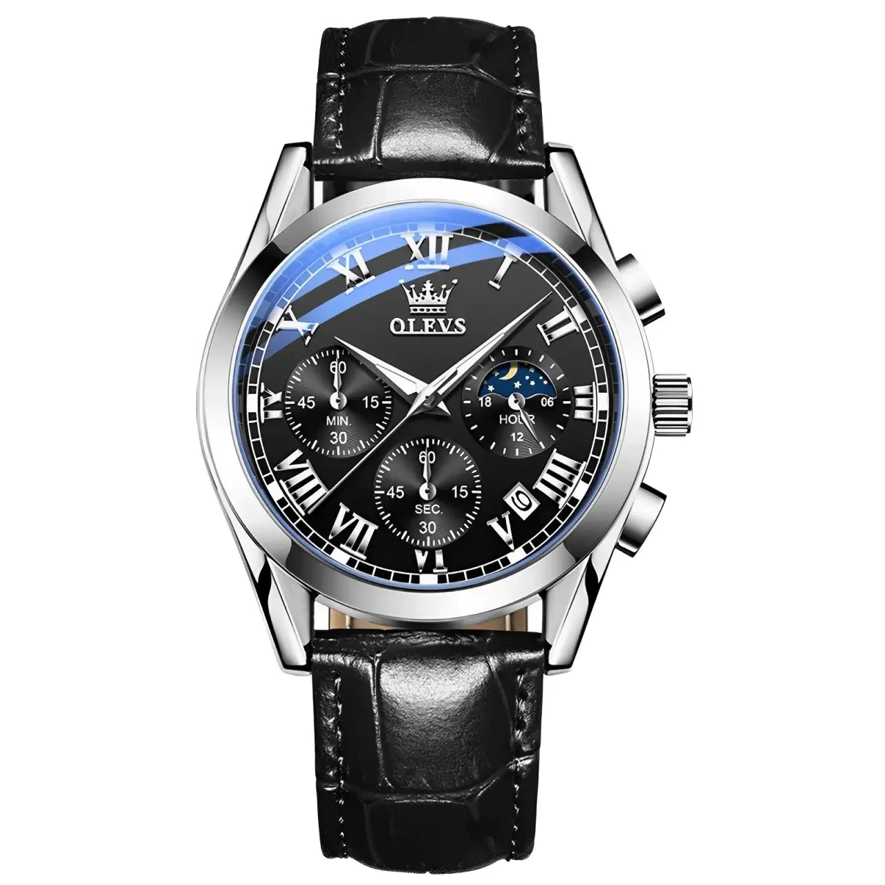 Relógio Masculino Olevs Moon Phase Horizon - Horizon