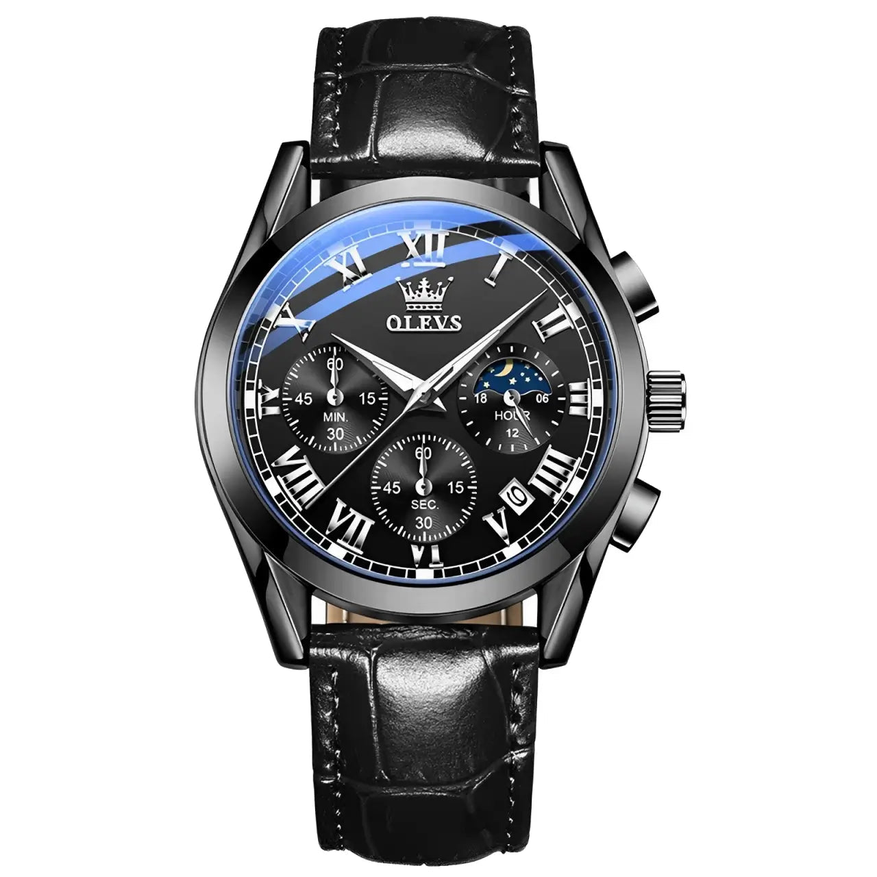 Relógio Masculino Olevs Moon Phase Horizon - Horizon