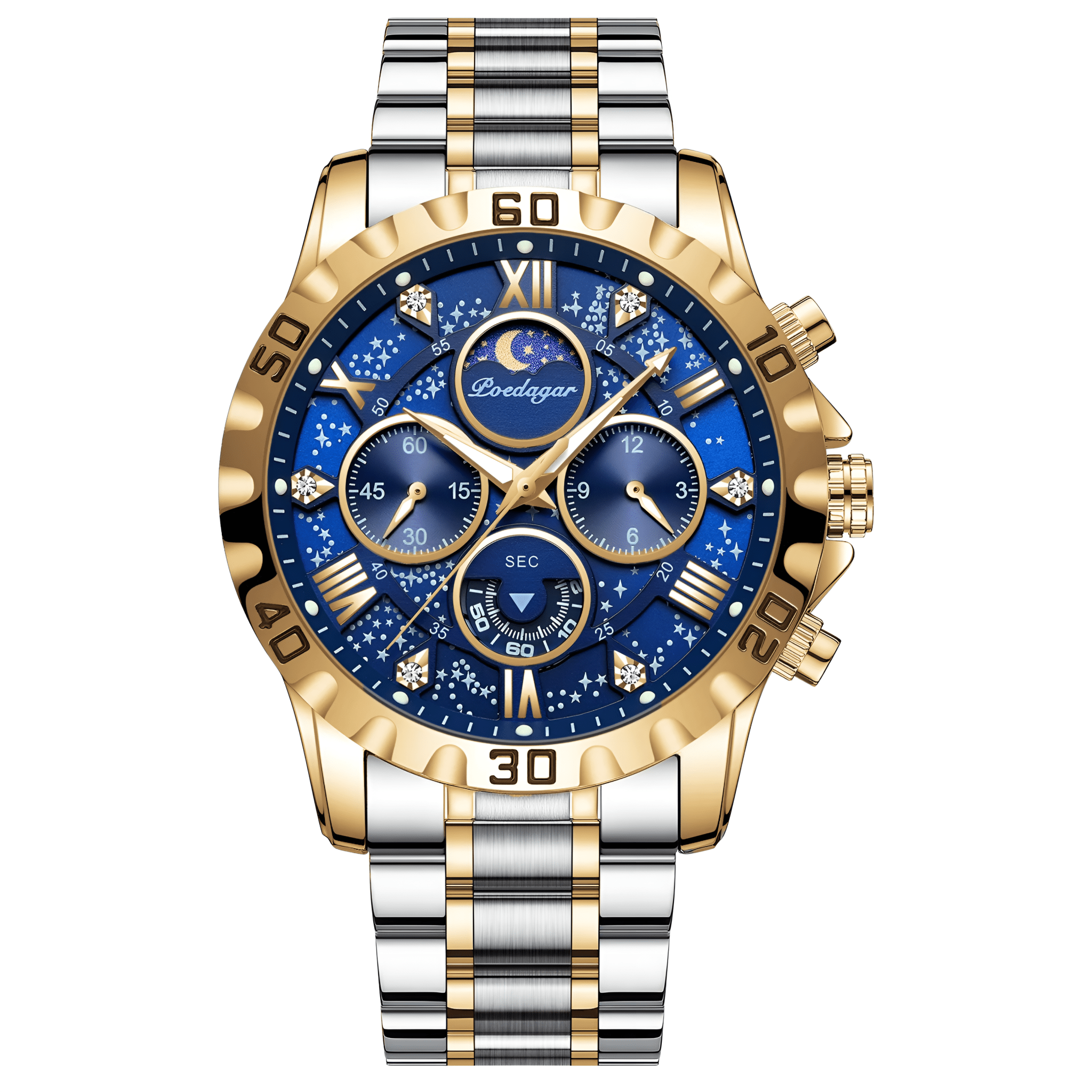 Relógio Masculino Poedagar Moon Chronograph Horizon - Horizon