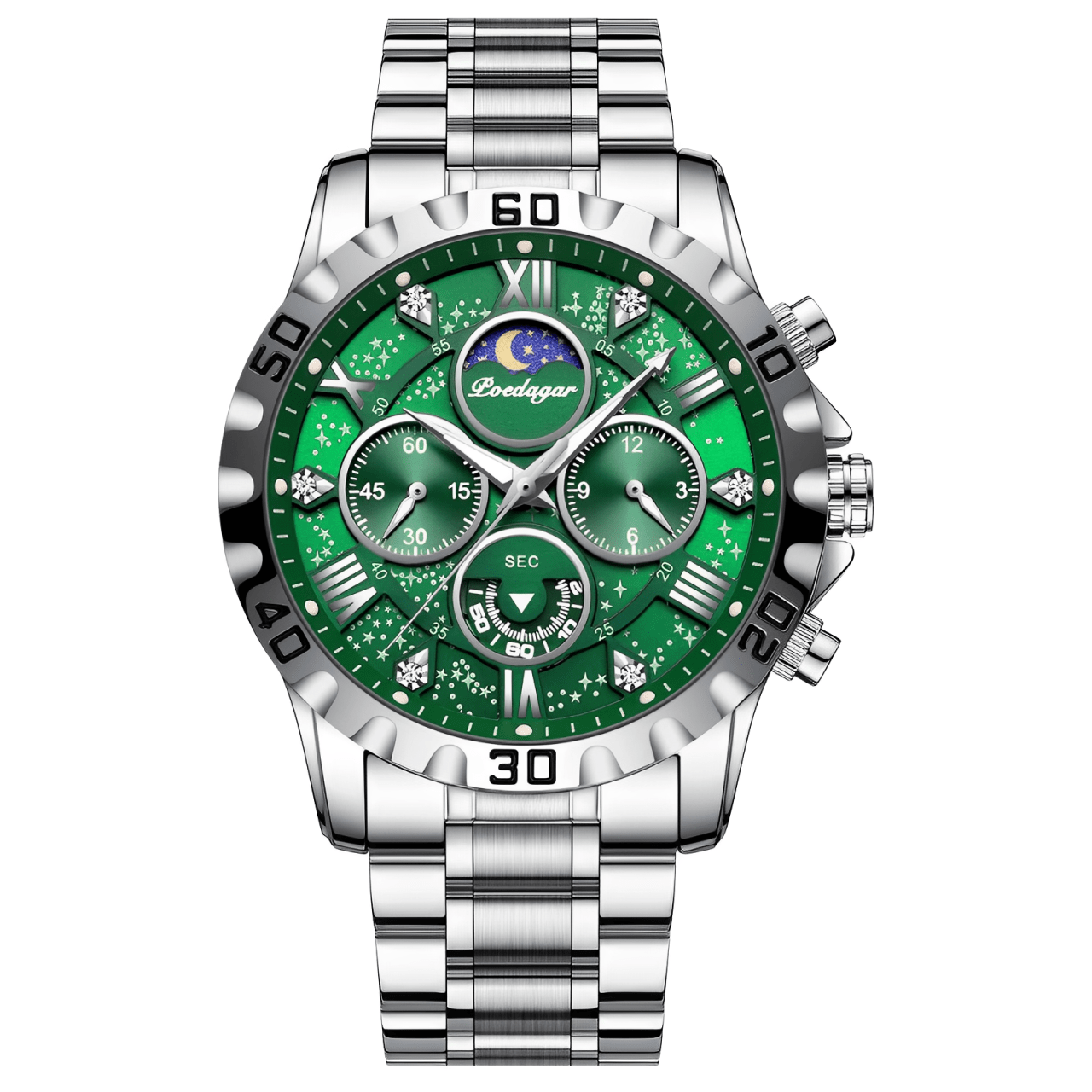 Relógio Masculino Poedagar Moon Chronograph Horizon - Horizon